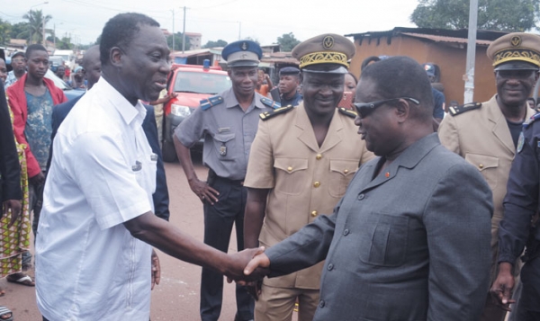 Le président Bédié à son arrivée à Daoukro.