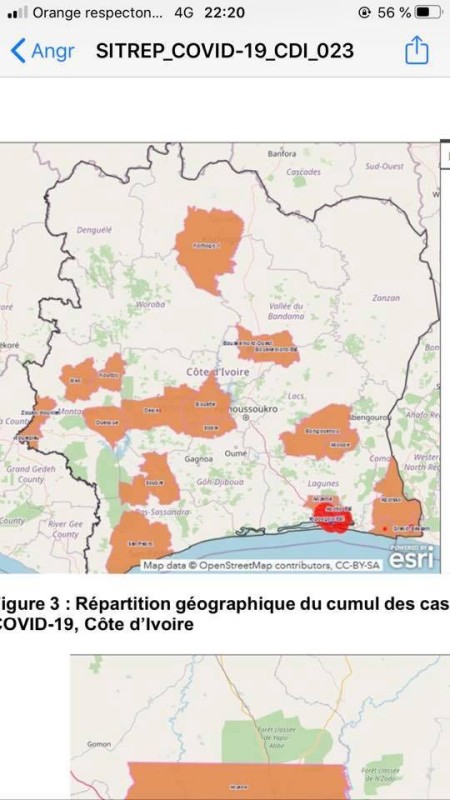 Coronavirus Quelques Donnees Statistiques Sur La Maladie En Cote D Ivoire Regions Touchees Les Cas Par Villes Et Quartiers Fratmat