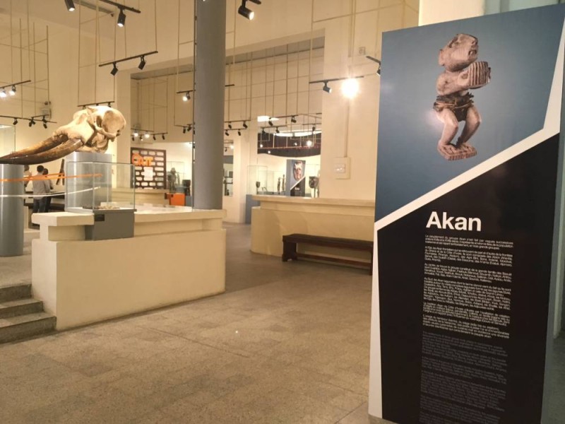 Une vue de l'interieur de musée des civilisations de Côte d'Ivoire